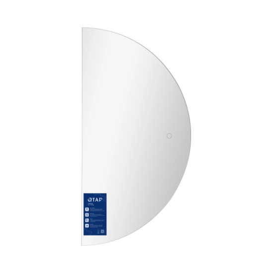 Дзеркало Qtap Taurus HR800 з LED-підсвічуванням Touch, з антизапотіванням, з диммером, рег. темп. кольори (3000-6500K) QTTAUHR800