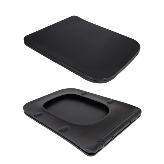 Унітаз підвісний Qtap Gemini Ultra Quiet, Matt Black, с сиденьем Slim Duroplast/Soft-close/Quick Release QTGEM28BLM50505