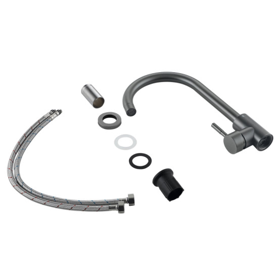 Кухонный смеситель Lidz Aria 015F (k35) LDARI015FGRP49559 Graphite