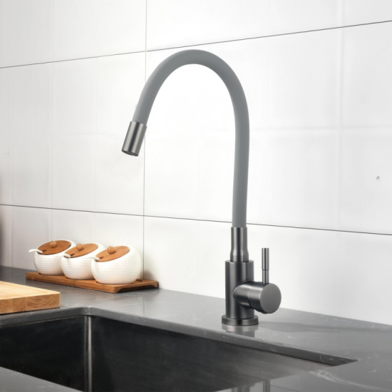 Кухонний змішувач Lidz Aria 015F3 (k35) LDARI015F3GGRP49565 Graphite/Grey