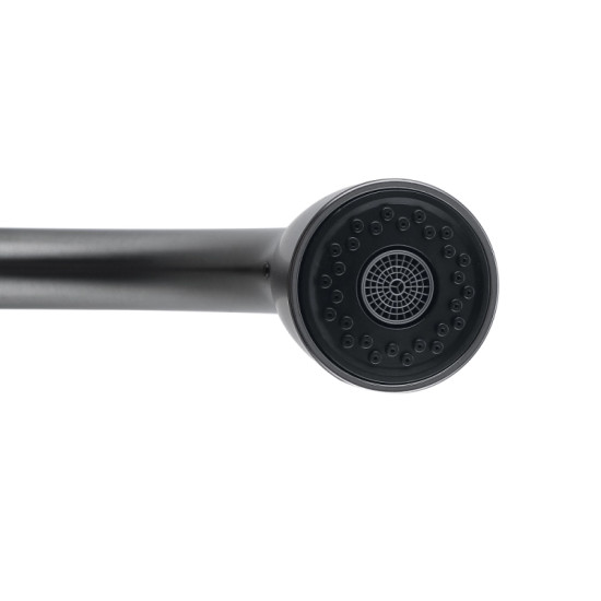 Кухонный смеситель с выдвижным изливом Lidz Aria 015FL (k35) LDARI015FLGRP49560 Graphite