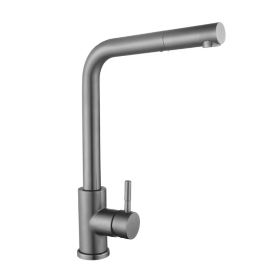 Кухонный смеситель с выдвижным изливом Lidz Aria 015FL1 (k35) LDARI015FL1GRP49561 Graphite