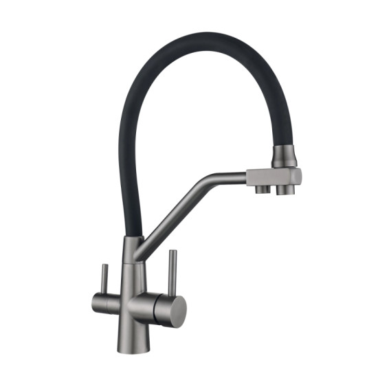 Кухонный смеситель с подключением к фильтру Lidz Aria 020F3 (k35) LDARI020F3BGRP49568 Graphite/Black