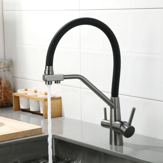 Кухонный смеситель с подключением к фильтру Lidz Aria 020F3 (k35) LDARI020F3BGRP49568 Graphite/Black