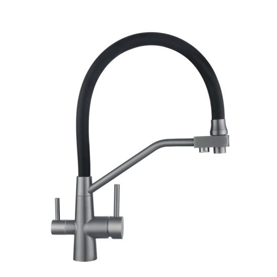 Кухонный смеситель с подключением к фильтру Lidz Aria 020F3 (k35) LDARI020F3BGRP49568 Graphite/Black