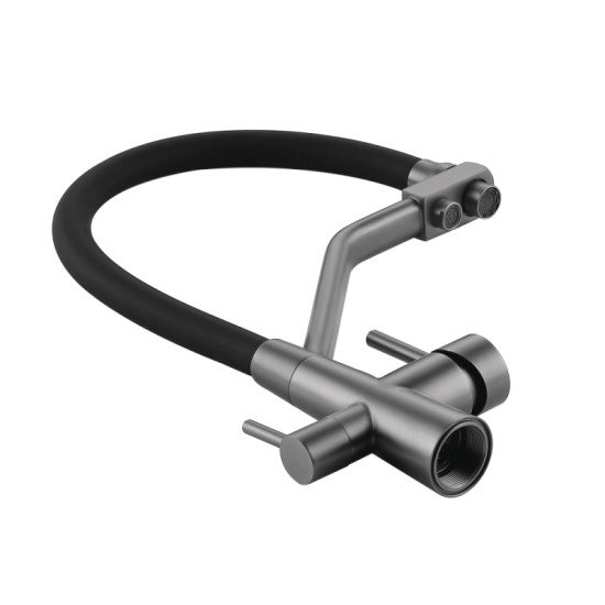 Кухонный смеситель с подключением к фильтру Lidz Aria 020F3 (k35) LDARI020F3BGRP49568 Graphite/Black
