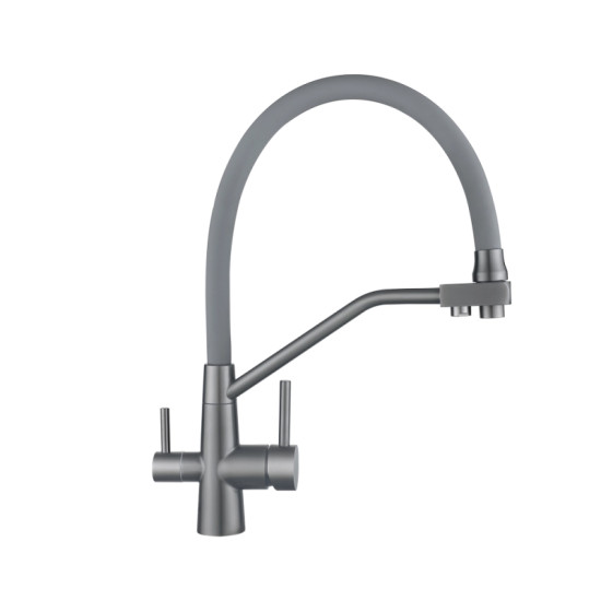 Кухонный смеситель с подключением к фильтру Lidz Aria 020F3 (k35) LDARI020F3GGRP49569 Graphite/Grey