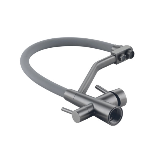 Кухонный смеситель с подключением к фильтру Lidz Aria 020F3 (k35) LDARI020F3GGRP49569 Graphite/Grey