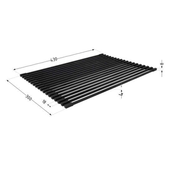 Сушарка на кухонну мийку Lidz Acsis LA06 Black, квадратна основа 430х300 мм LDACSLA06BLM49764