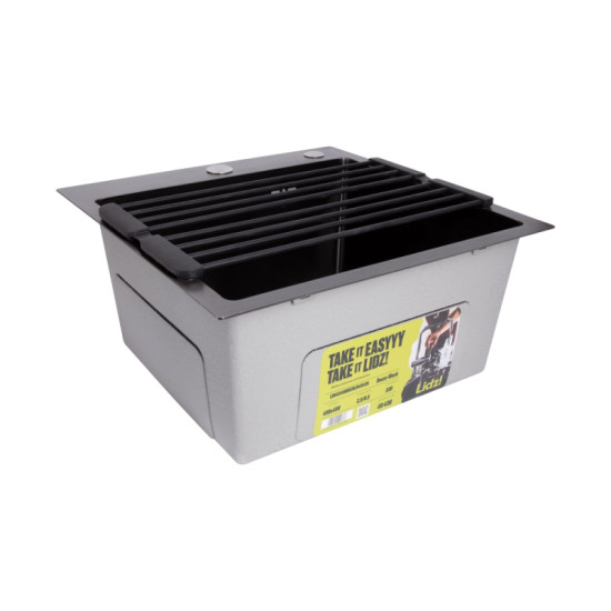 Сушилка на кухонную мойку Lidz Acsis LA09 Black, кругла основа 440х224 мм LDACSLA09BLM49777