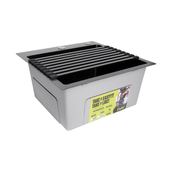 Сушилка на кухонную мойку Lidz Acsis LA12 Black, плоская основа 430х218 мм LDACSLA12BLM49766