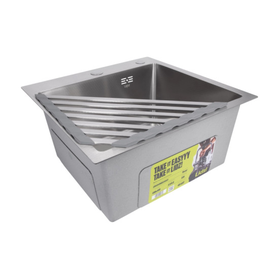 Сушилка на кухонную мойку угловая Lidz Acsis LA19 Gray, плоская основа 477х198 мм LDACSLA19GRA49772