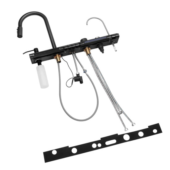 Кухонная мойка Kroner KRP Schwarze - SET7545F3HM PVD (3.0/0.8 мм)