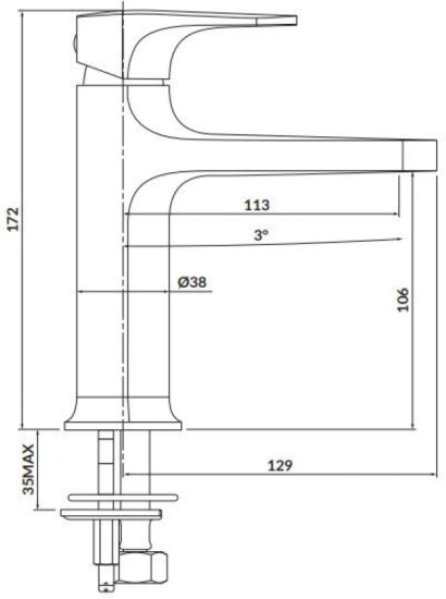 Змішувач для раковини Cersanit Inverto золото матове (S951-297)