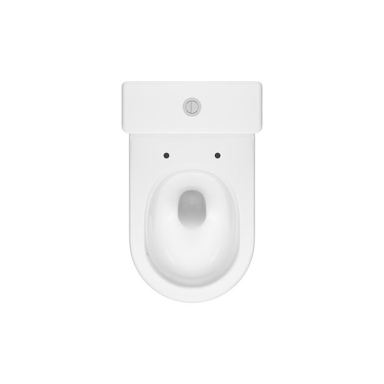 Унитаз-компакт 931 Cersanit Remo Pro Oval Tornado 011 K3030-001 безободковый, сиденье SLIM, белый глянец