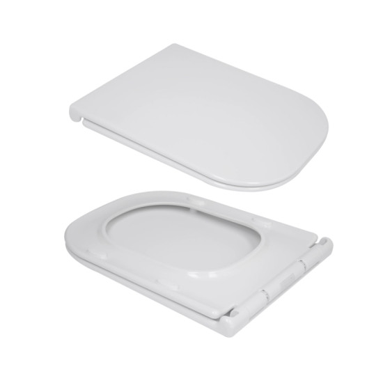 Унітаз-компакт Qtap Presto Quadro безободковий з сидінням Soft-close QTPRE27W51021