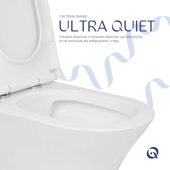 Унітаз-компакт Qtap Presto безободковий з сидінням Soft-close QTPRE27W51022