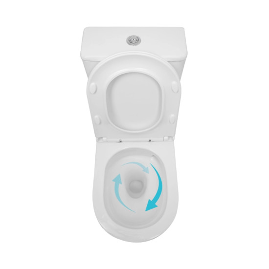 Унітаз-компакт Qtap Presto безободковий з сидінням Soft-close QTPRE27W51022