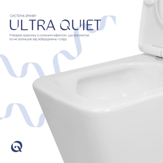 Унітаз-компакт Qtap Crow Eco Ultra Quiet безободковий з сидінням Soft-close QTCRO27W51030