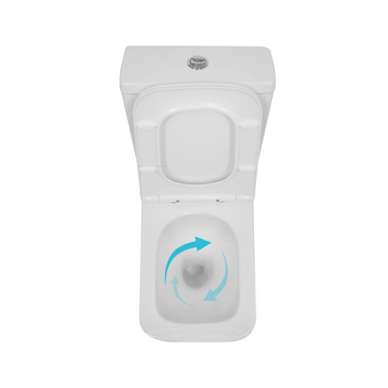 Унітаз-компакт Qtap Crow Eco Ultra Quiet безободковий з сидінням Soft-close QTCRO27W51030
