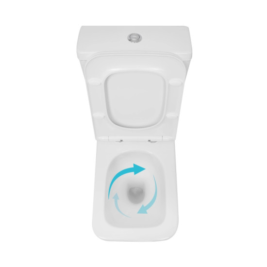 Унітаз-компакт Qtap Crow Ultra Quiet безободковий з сидінням Soft-close QTCRO27W51028