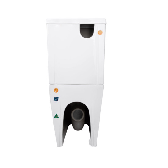 Унітаз-компакт Qtap Crow Ultra Quiet безободковий з сидінням Soft-close QTCRO27W51028