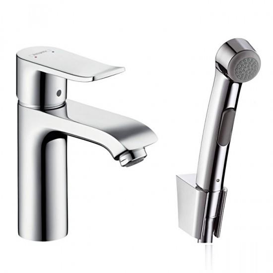 Змішувач для раковини з гігієнічним душем Hansgrohe Metris 31285000