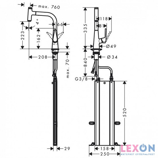 Hansgrohe Metropol 73852000