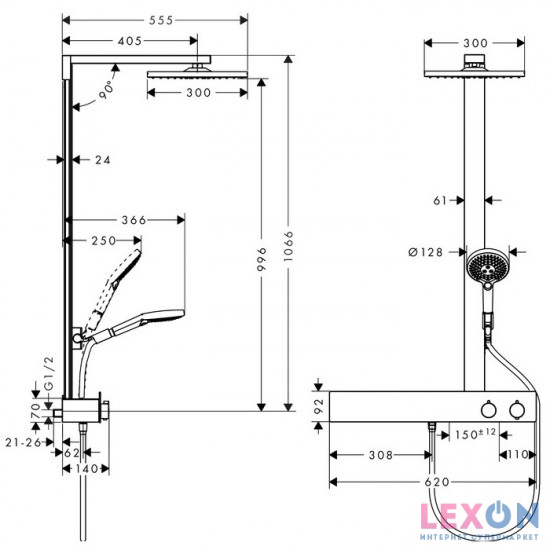 Hansgrohe Raindance E 300 27363000