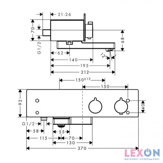 Hansgrohe ShowerTablet 350 13107400