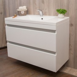 Тумба з умивальником Fancy Marble (Буль-Буль) Borneo 1000 (Borneo 1000 + 1310101) білий