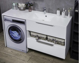 Тумба з умивальником Fancy Marble (Буль-Буль) Vivara 1500 R (Vivara 1500 + 5615301) біла