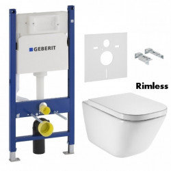 Інсталяція з унітазом Geberit Duofix 458.126.00.1+Roca Gap Rimless A34H47C000