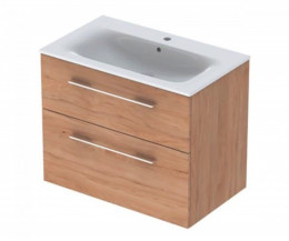 Тумба з умивальником Geberit Selnova Square 80 см 501.243.00.1 світлий горіх