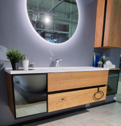 Тумба з умивальником Fancy Marble (Буль-Буль) Meloria L шпон