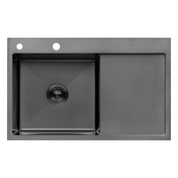 Кухонная мойка Kroner KRP PVD Schwarze-7849LHM (CV025278)