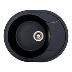 Кухонна мийка Platinum 5847 ONYX матова Чорна