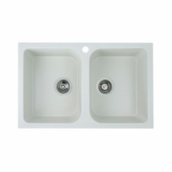 Кухонная мойка Platinum 7648W TWIN глянец Белый