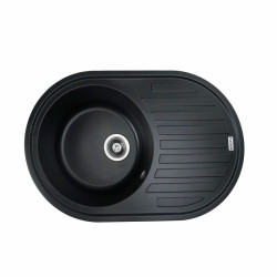 Кухонна мийка Platinum 7750 LIRA матова Чорна