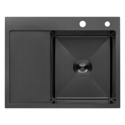 Кухонная мойка Kroner KRP Schwarze - 6350RHM PVD (3,0/1,0 мм) (CV031323)