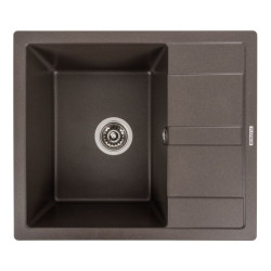 Кухонна мийка Platinum 5851 ARIA матова Темна скеля