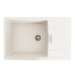 Кухонна мийка Platinum 7850 ROMA матова Білий у крапку