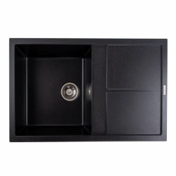 Кухонна мийка Platinum 7950 Selena матова Чорний металік