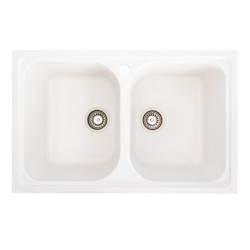 Кухонна мийка Platinum 7950 Equatoria глянець Білосніжна