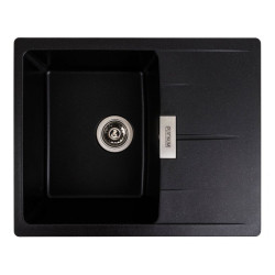 Кухонна мийка Platinum 6250 ZIRKONE матова чорний металік