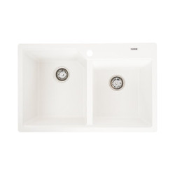 Кухонна мийка Platinum 7850 HARMONY матова Білосніжна