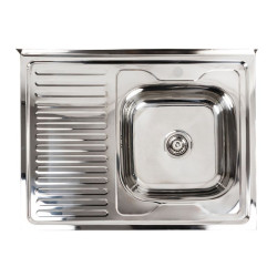 Кухонная мойка Platinum 8060 R Полированная (0,7/160 мм)