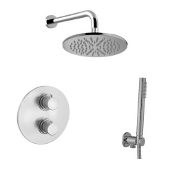 Душевая система скрытого монтажа Paffoni LIGHT сталь (KITLIQ018ST)