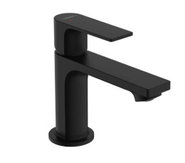 Змішувач для раковини Hansgrohe Rebris E 80 Coolstart EcoSmart+ з д/в pop-up, чорний матовий (72587670)