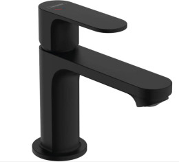 Змішувач для раковини Hansgrohe Rebris S 80 Coolstart EcoSmart+ з д/в pop-up, чорний матовий (72586670)